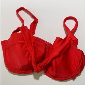 Red bathing suit top